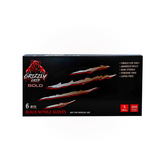 Grizzly Grip Black Toughness Nitrile Gloves 6 Mil